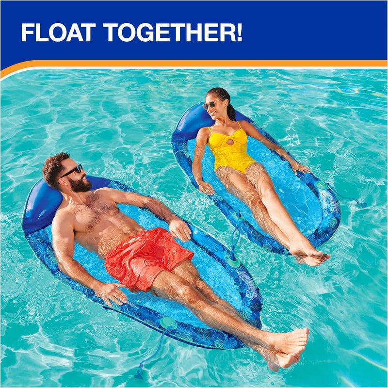 SwimWays Elite Spring Float Hammock Pool Lounger, Inflatable Pool Floats Adult with Fast Inflation, Pool Hammock for Adults up to 250 lbs - Image 4